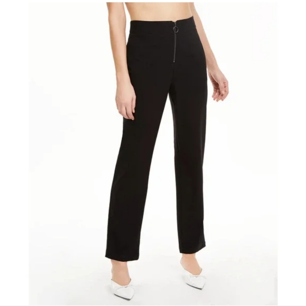 NWT Danielle Bernstein black slacks with front zipper size 8